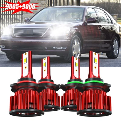 Para Lexus LS430 2001-2006 - 4x 6000K Kit combinado de faros LED haz alto bajo Foto 1 de 4