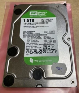 Western Digital 1.5TB SATA Internal Hard Drive 3.5" 5400RPM WD15EARX - Tested - Picture 1 of 1