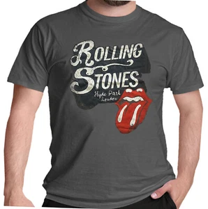 Official Rolling Stones T Shirt Hyde Park London New Grey S M L XL XXL - Picture 1 of 3