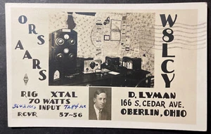 W8LCY D Lyman Oberlin Ohio RPPC 1934 - Picture 1 of 2