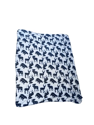 NUEVO SIN ETIQUETAS Montauk Vellón Lujo Búfalo Cuadros Animales Tela Talla Familiar Foto 1 de 4