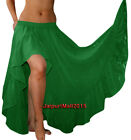 Szmaragdowa zielona szyfonowa marszczona spódnica rozcięta cygańska flamenco plemienna spódnica do tańca brzucha