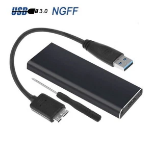 M.2 NGFF SSD SATA TO USB 3.0 External Enclosure Storage Case Adapter Cover Box - Picture 1 of 10