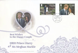 Harry Meghan Markle Engagement GB Isle of Man FDC 2018 (137166) - Picture 1 of 1