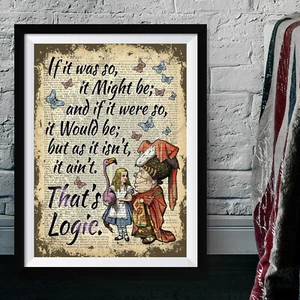 Alice in Wonderland Poster Print, Logic quote, wall art - Picture 1 of 2