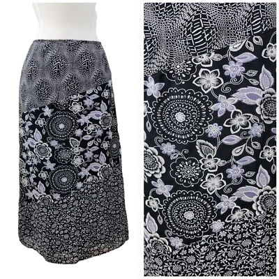 Falda Vintage Talla Grande P Floral Flor Salvaje En Capas Carrera Malla Cintura Elástica  Foto 1 de 4