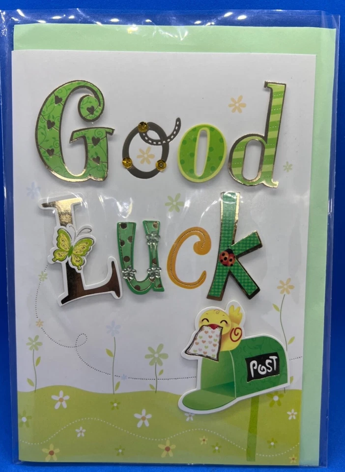 Tarjeta de felicitación de buena suerte Foto 1 de 1