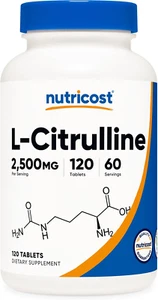 L-Citrulline 2500mg Per Serving 120 Tabs Non-GMO And Gluten Free Supplement New - Picture 1 of 12