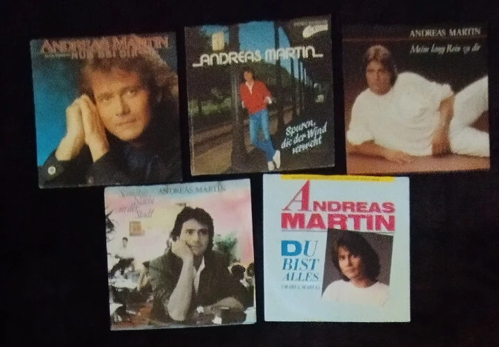 SB102: 5x Andreas Martin 7" Singles VG VG+ Sammlung Jukebox Party Schlager - Bild 1 von 1