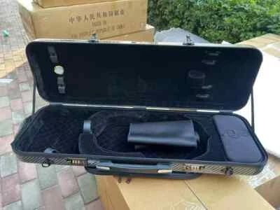 Strong Carbon fiber Violin case Box with coded lock,4/4 Violin Box,Double straps - Image 1 of 4