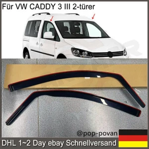 2-tlg Windabweiser für VW CADDY 3 III 2-türer 2004-heute dunkel Regenabweiser - Bild 1 von 22