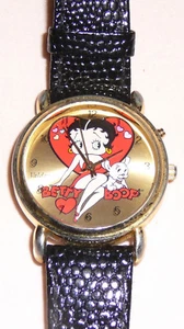 Vintage Betty Boop Musical Heart Watch made by Valdawn. Leather strap. - Bild 1 von 3