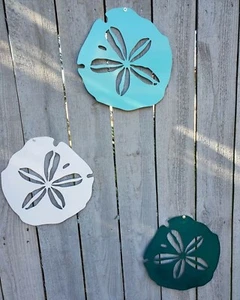 Sand-Dollar Steel Wall Decor Ocean Nautical Beach Pool 3 PIECES Powder Coated - Picture 1 of 2