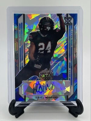 Israel Mukuamu 2021 Leaf Metal RC Rookie Prizm Auto 09/25 Blue Ice Refractor NFL - Image 1 of 2