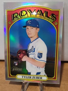 2021 Topps Heritage Chrome Refractors #659 Tyler Zuber Rookie RC Card 567 /572