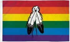 Two Spirit Rainbow Flag 3x5 ft Third Gender Pride Native American Indian LGBTQ