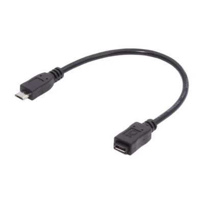 Micro USB 5Pin Data Charging Extension Cable for Dash Cam/GPS/Camera 0.65FT/0.2M - Image 1 of 4