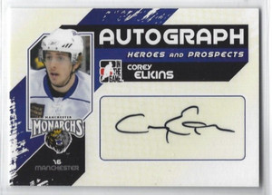2010-11 ITG Heroes and Prospects #A-CE Corey Elkins autograph