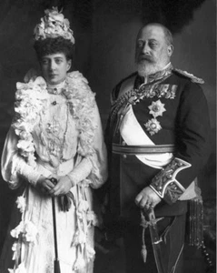 Poster stampa fotografica KING EDWARD VII DEL REGNO UNITO e REGINA ALEXANDRA lucido 8x10 - Foto 1 di 1