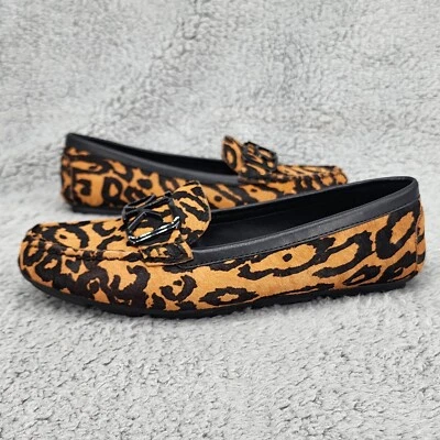 Zapatos sin cordones Calvin Klein para mujer talla 7,5 marrón piel de leopardo cuero Foto 1 de 4
