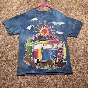 The Mountain T-Shirt Herren Small Blau Grafik Batik Tour Bus Baumwolle Kurzarm - Bild 1 von 5