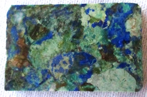 Stabilisierte Azurit-, Chrysokoll- & Malachitplatte - 40 Gramm - Arizona - Bild 1 von 2