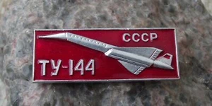 Insignia pin vintage de avión supersónico ruso Tu-144 Tupolev CCCP - Imagen 1 de 2