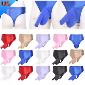 Hombres Aceite Seda Bolsa Ropa Interior Cierre Abierto Funda Bikini Calzoncillos Bragas Traje de Baño - Imagen 1 de 234