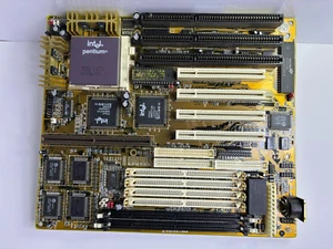 Clean Retro Vintage Gaming PCChips/Hsin Skywell Amptron M535 PCI ISA USB w/CPU - Picture 1 of 6