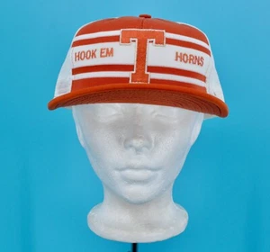 VTG NOS 1980s Texas Longhorns AJD Lucky Stripes Snapback Sports Hat L 80s Cap - Picture 1 of 6