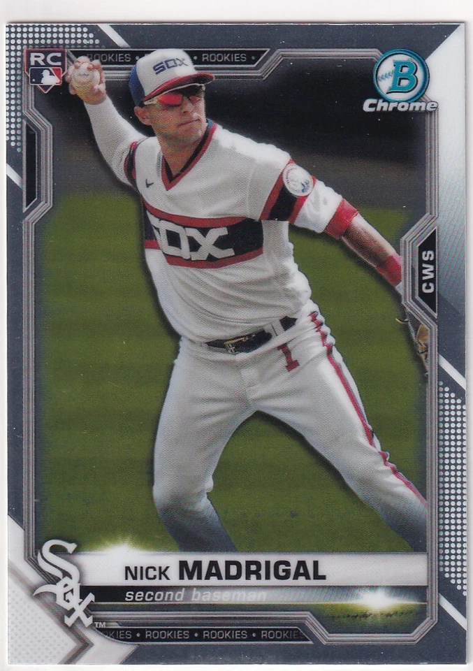 2021 BOWMAN CHROME RC NICK MADRIGAL CHICAGO CUBS ROOKIE BZ-2132 - Image 1 of 1