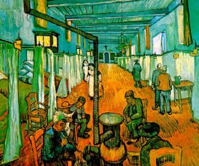 PINTURA IMPRESIONISTA BARRIO EN EL HOSPITAL DE ARLES 1889 DE VAN GOGH REPRO Foto 1 de 3