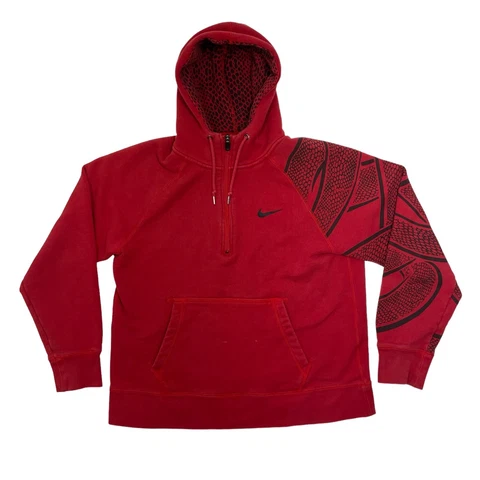 Nike Kobe Bryant KB24 Hoodie Sweatshirt Black Mamba Mens Size L Large Red Cover