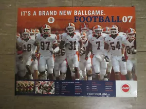 University of Illinois 2007 Football Poster 24" X 18" Ron Zook Rose Bowl Team - Picture 1 of 1