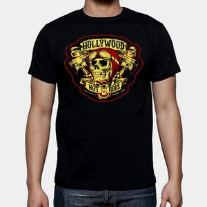 Hollywood Hot Rods Men's Chopper Rider Biker Biker T Shirt Men - Picture 1 of 3