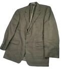 Oscar De La Renta Blazer Plaid Woven Suit Jacket Coat Size 44L 100 Lambswool