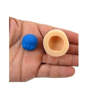 3D Baby Face Open Mouth Food grade Silicone Mold Fondant Cake Gum Paste Supply - Picture 1 of 5