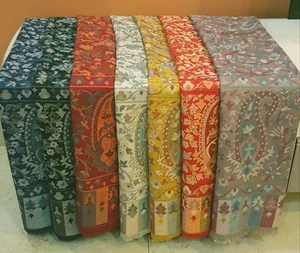 72x180 cm handgewebter Himalaya, Blumen Paisley Pashmina Schal, dünner Schal, Halstuch - Bild 1 von 9