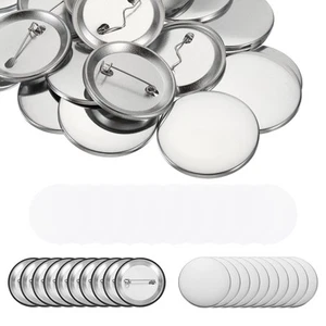 200pcs Blank Button Making Supplies Metal Button Pin Badge Kit 1.26” - Picture 1 of 6