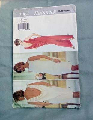 BUTTERICK Uncut Pattern 3904 Evening Formal Cocktail Dress Sz 6-8-10-12 VTG  - Image 1 of 3