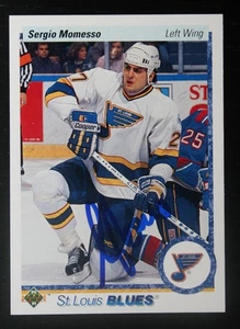 AUTOGRAPHED - Sergio Momesso Upper Deck #19 St. Louis Blues 1990 NHL - Picture 1 of 2