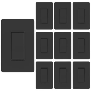 ThunderWay Piatto da Parete Decoratore Monopolare Nero Opaco Incluso,  - Foto 1 di 7