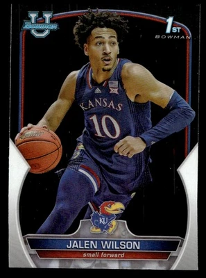 2023 Bowman U Chrome Jalen Wilson #67 Kansas Jayhawks - Image 1 of 2