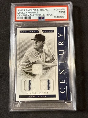 MICKEY MANTLE Patch 2018 Panini National Treasures Century Triple Mat. Relic /49 - Image 1 of 3
