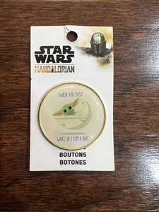 Blumenthal Lansing Star Wars The Mandalorian Baby Yoda Round Button - Picture 1 of 2