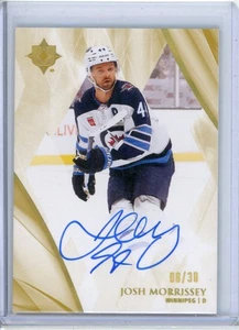 2023-24 Ultimate Collection Autographs Gold #39 Josh Morrissey AUTO /30 - Imagen 1 de 3