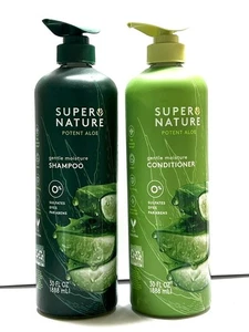 Super Nature Potent Aloe sanftes Feuchtigkeitsshampoo und Conditioner 30 fl. Oz. Set - Bild 1 von 3