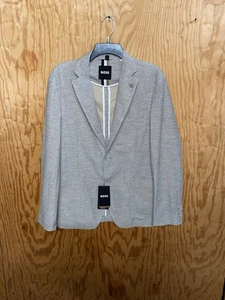 Boss Sport Coat 38R Mens Beige Italian Jersey Stretch Hanry Slim Fit Blazer $595 - Picture 1 of 19