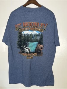 Nueva Camiseta Harley Davidson Azul Para Hombre XL Mount McKinley Denali Alaska Bear Camp - Imagen 1 de 9