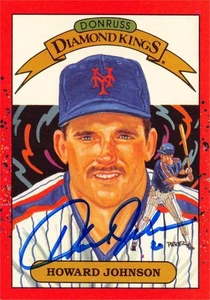 Howard Johnson signed baseball card 1989 Donruss Diamond Kings #18 New York Mets - Picture 1 of 1